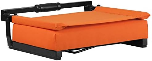 Flash Furniture Gritens Seats Comfort By Flash - Cadeira Orange Stadium - 2 pacote de 500 lb. Cadeira dobrável nominal - Carga