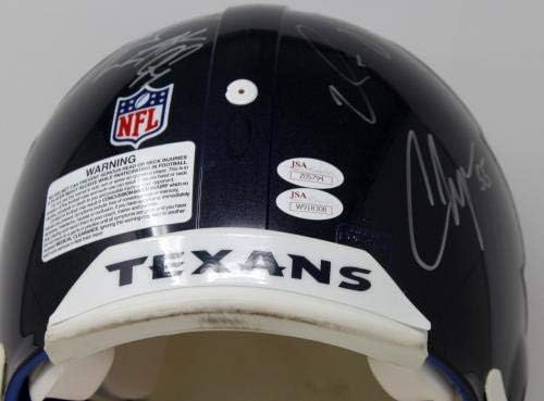 2014 Houston Texans assinou o capacete proline em tamanho real Watt Hopkins JSA Z05794 - Capacetes NFL autografados