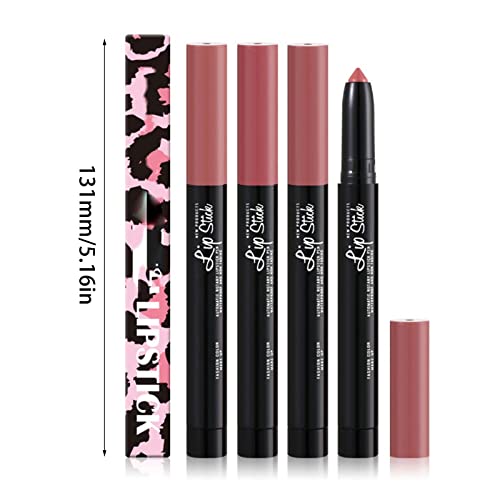 Pasta de batom feminina de veludo fêmea de lips de brilho glitter brilho Glitter Rose com Lápis Sharpador Automático Liner Lip