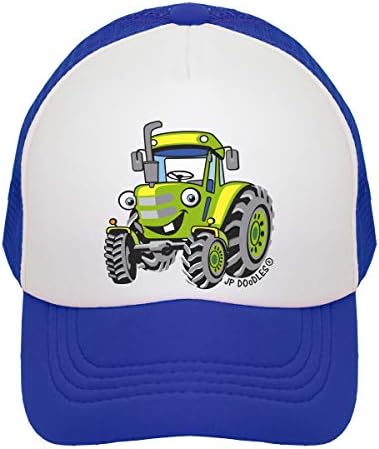 JP Doodles Monster Truck-Garbage Truck-Tractor- Hat-Hat Kids Trucker Hat-Baseball Mesh Back Cap