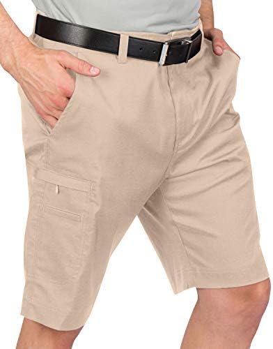 Shorts de golfe de carga para homens - ajuste seco, bolsos grandes, leves, alongamentos de umidade, alongamento de 4 vias