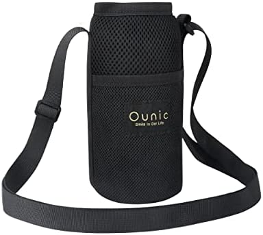 Saco de porta -damas de água OUNIC, suporte para bolsa de garrafas de água com correia ajustável, acessórios para garrafas de água adequadas para caminhadas para camping de montanhismo de caminhada na praia de férias