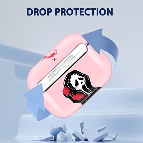 Ulirath Ghost for AirPod Pro 2019 /Pro 2 Caso 2022 Casco Funny Funny Design Casos de design assustador para airpods Air PODS Pro 2º Tema Esqueleto Casos