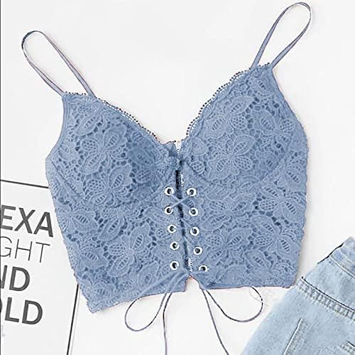 Bras de renda feminina Sexy Spaghetti Strap colete sem costura Bralette Back fechamento BRA CROP TOP CAMISOL