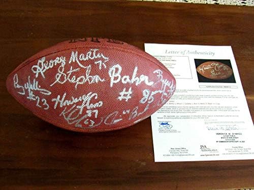 O New York Giants, Carson Banks dos anos 1980, Morris Martin assinou o Auto Football JSA Loa - bolas de futebol autografadas