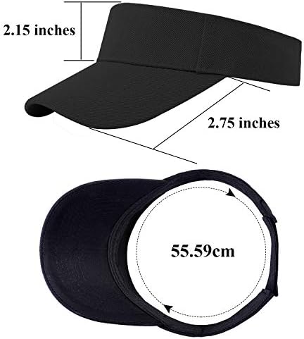 Cooraby 4 Pack Sports Visor Hats Cap ajustável Tamanho Overdoor Sun Sports Visor para mulheres e homens