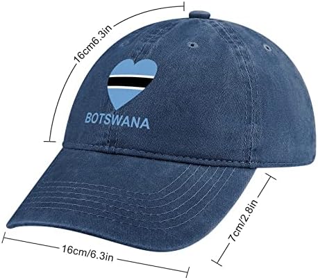 Love Botswana unissex jeans hat casual beisebol tap pai chapéu de caminhão Caps com ajuste ajustável