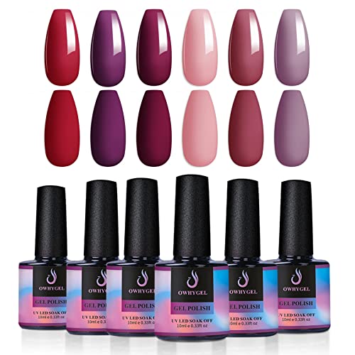 Gel Polhnen Polish 6 Color Conjunto, UV LED MOUS