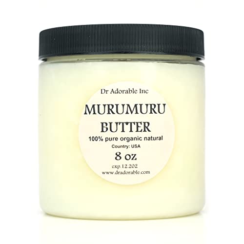 Dr. Adorável 8 oz Murumuru Raw Manteiga Orgânico natural puro | Ótimo para loção para a manteiga corporal chicoteada e a fabricação