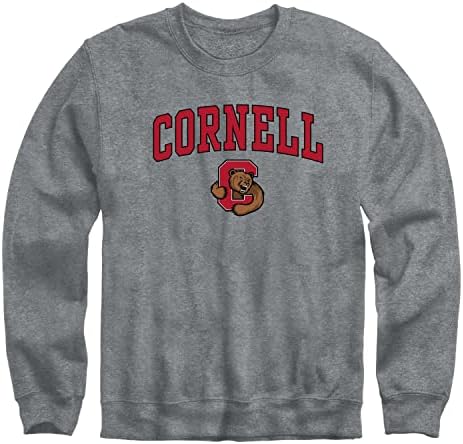 Barnesmith Cornell University Big Red Adult Adult Unissex Crewneck Sweatshirt, Spirit, Charcoal Gray, Médio