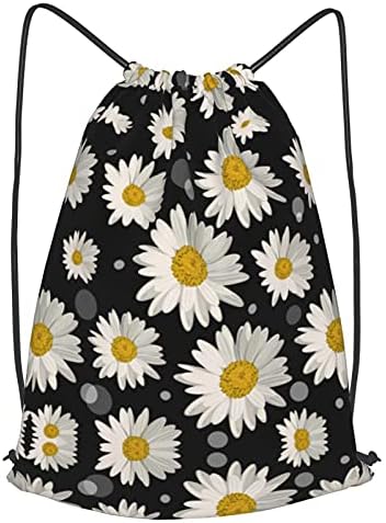 CEAONACT FLORES BRANCAS DAISY BITTHPACK ATRAVIDADE PARA MÍRIES MENINAS PACO DE PREVELO DE TRAÇO DA SACA DE GYM