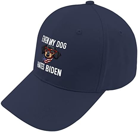 Chapéus republicanos da Jvan para garoto Baseball Cap Hat, Evenn My Dogg odeia Biden Baseball Cap Girl