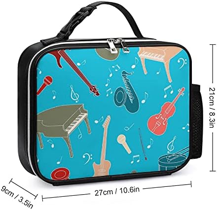 Instrumentos musicais reutilizáveis ​​para almoçar bolsa de lancheira isolada recipiente para viagens de piquenique de trabalho de escritório com alça