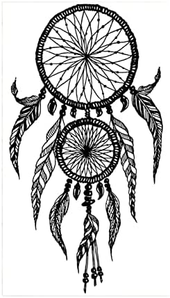 Kawela Tattoos Tattoos Black Cross Sun Tattoos temporários para mulheres Arm Tatoos Feather Bird Wing Wolf Tattoo