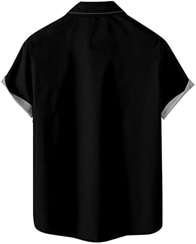 Camisas de verão para homens Impressão de novidade curta Sheeve Pumpkin Skull Graphic Button Fit Button Down Camisetas com