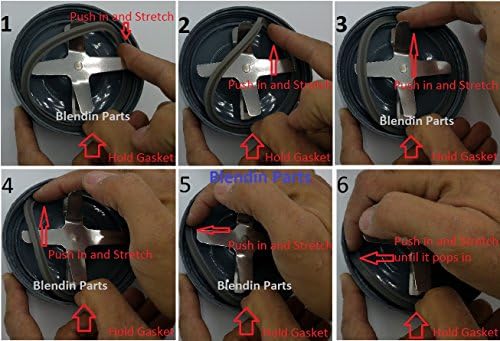 Conjunto de Blendin de 3 juntas de substituição o anel de anel com lábio, compatível com nutribullet 900W, NB-101B, 900 Pro