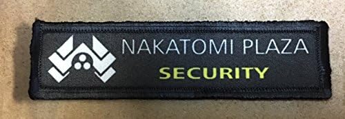 1x4 Nakatomi Plaza Segurança Militar Tactical Milite Moral Patch. Gancho e loop de 1x4 feitos nos EUA perfeitos para a sua mochila, bolsa de embalagem, equipamento molle, chapéu ou boné do operador!