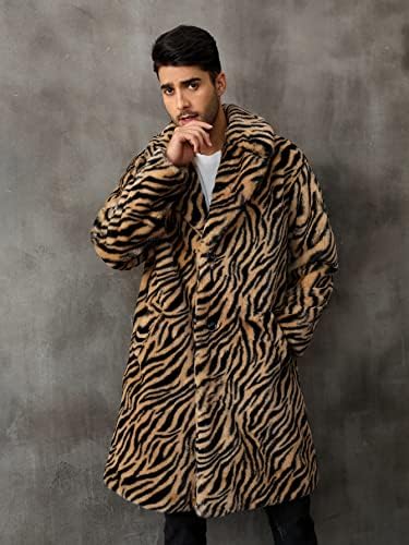 Jaquetas XinBalove para Men Jackets Men Jackets Men Zebra Padrão listrado Jaquetas de casaco de lapela para homens