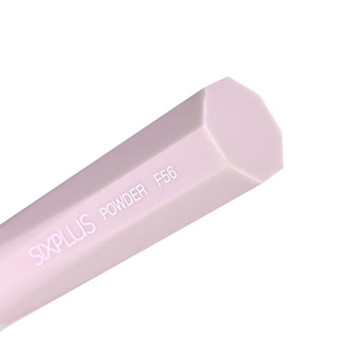 Pincéis de maquiagem definida profissional com estojo, sixplus 9pcs pincel de maquiagem octogonal rosa para bebê para blush de