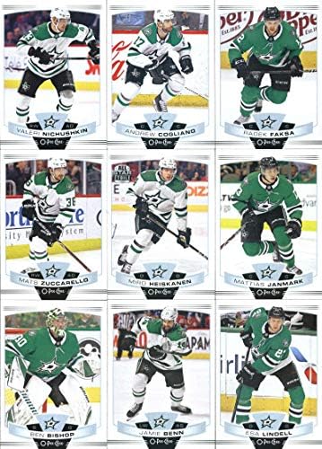 2019-20 O-Chee Hockey Dallas Stars Team Junte de 16 cartas: Valeri Nichushkin, Andrew Cogliano, Radek Faksa, Mats Zuccarello,