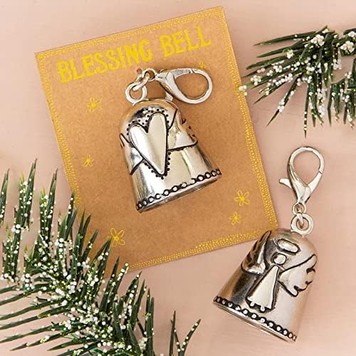 Bênção Bell Friends são anjos anjos abençoando a campainha sempre com você minúsculas decorações de sino de prata ornamentos
