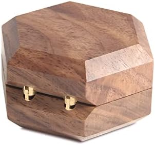 Caixa de anel de madeira wislist para propostas e anéis de noivado - Caixa de anel de noivado perfeita - caixa de presente de anel pequeno