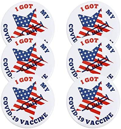 Broches de vacina de 6pcs de Toyandona 6pcs tinham minha vacinação Brocinação American Bandle Badge Pins adultos homens homens de