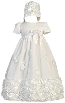 Floral Ribbon Tulle Batening Baptism Special Ocidental Vestido recém -nascido