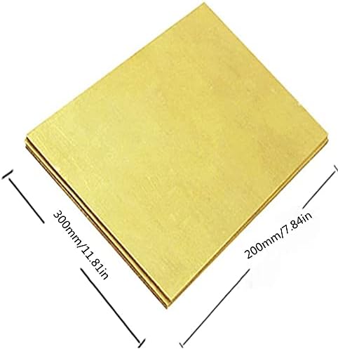 Placa Brass Folha de Brass Percision Metais Matérias -primas 2x200x300mm Placa de cobre de metal de metal de latão