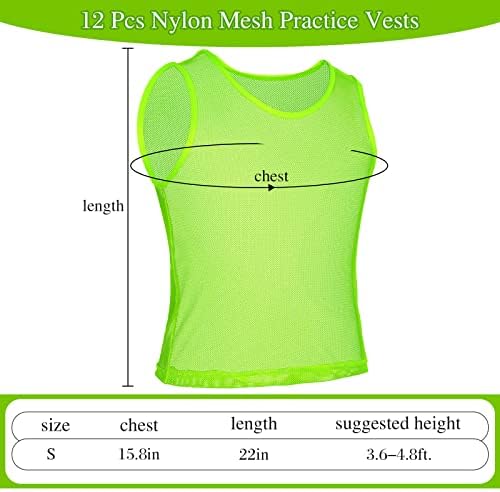 12 PCS Nylon Mesh Scrimmage Team Pratique coletes Pinnies Jerseys for Childre