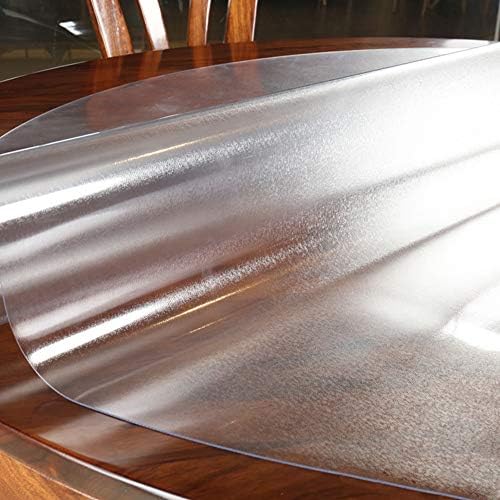 Protetor de tampa de mesa de PVC fosco, almofadas de mesa sem deslizamento para mesa de jantar na mesa de odor redonda de