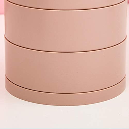 Caixa de armazenamento de jóias de quatro camadas rosa Wpyyi, acessórios para cabelos, caixa de armazenamento de jóias de