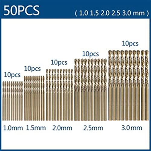 Twist Drill Bit Set Coated 1,0mm-4,0mm Bit Bits Definir ferramentas de perfuração de energia de aço alta para madeira