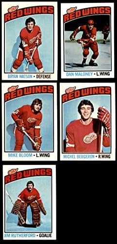 1976-77 Topps Detroit Red Wings perto da equipe set Detroit Red Wings Ex+ Red Wings