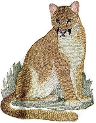 A natureza tecida em fios, incrível Reino Animal [Cougar [personalizado e exclusivo] Ferro bordado em/Sew Patch [5.93 *4.82] [Feito nos EUA]