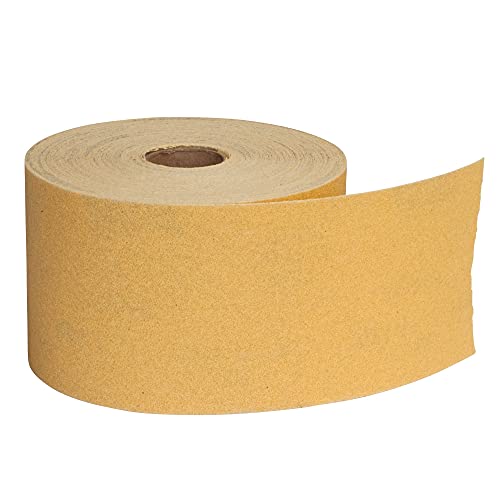 Lixa Norton, Rolo de Papel de Landing PSA Reserve Gold, P320 Papel de areia de areia fino extra, 25 jardas, pacote de 1 rolos