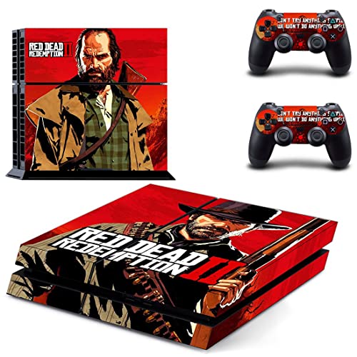 Game Gred Deadf e Redemption PS4 ou PS5 Skin Skinper para PlayStation 4 ou 5 Console e 2 Controllers Decal Vinyl V8581