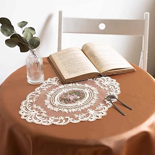 Decorações Placemats da moda Doilies bordados bordados em estilo de chá de tapete de tapete de tapete de tapete de tapete de tapete de tape