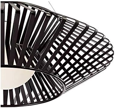 POSTINI EURO Design Planet Black Grande Pingente Luz de 31 1/2 de largura do século Moderno Modern Metal Framework White Glass