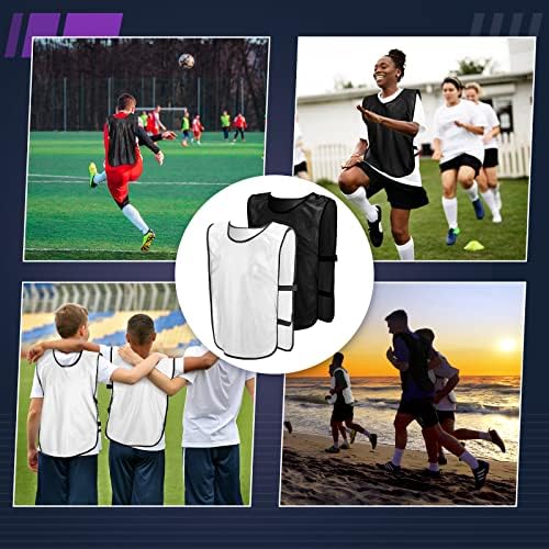 24 Pack Scrimmage Team Soccer Pinnies Vests Jerseys Mercerized Team Treinamento de Treinamento de Treinamento Pinnies Para Basquete