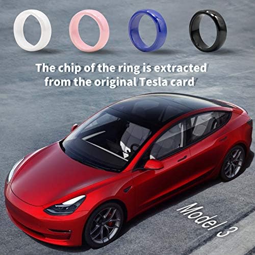 Colmo modelo 3 Acessório de anel inteligente para Tesla modelo 3 Chave -chave Chave de FOB Cerâmica RFID RFID Smart Ring US 9Support