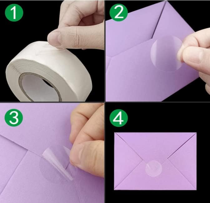 Yijia888 1000pcs com sedos de pacote nítidos adesivos de envelope selo para envio de rótulos de vedação redonda de círculo