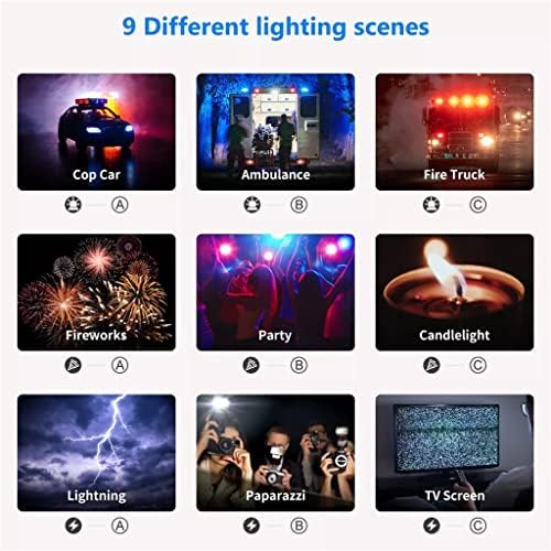 Lepsjgc LED CAMERE Video Light, bateria opcional com kit de carregador fotografia RGB480 Light + CA Adapter for Studio