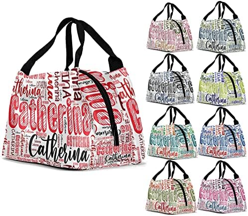 Lancheira personalizada com nome de lancheira reutilizável personalizada almoço personalizado bolsa de piquenique isolada