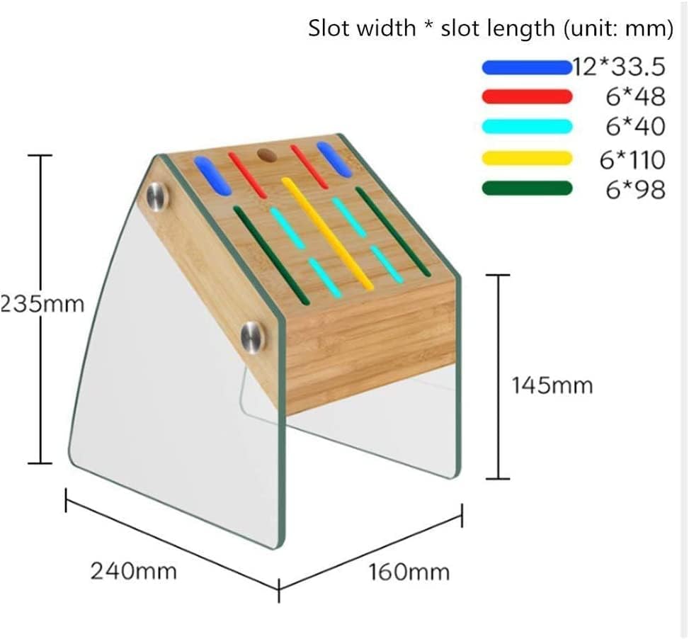 Szcurc Bloco de faca de faca individual Szcurc Sem facas, organizador de faca de cozinha Stand Stand Durável para Faca de Madeira Rack