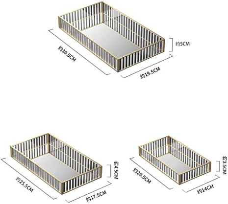 TJLSS 3 peças Bandeja de face Caixa de armazenamento cosmético mesa de café de mesa de café CARTA DE CABELO DE CARATE DE PELE CAREL