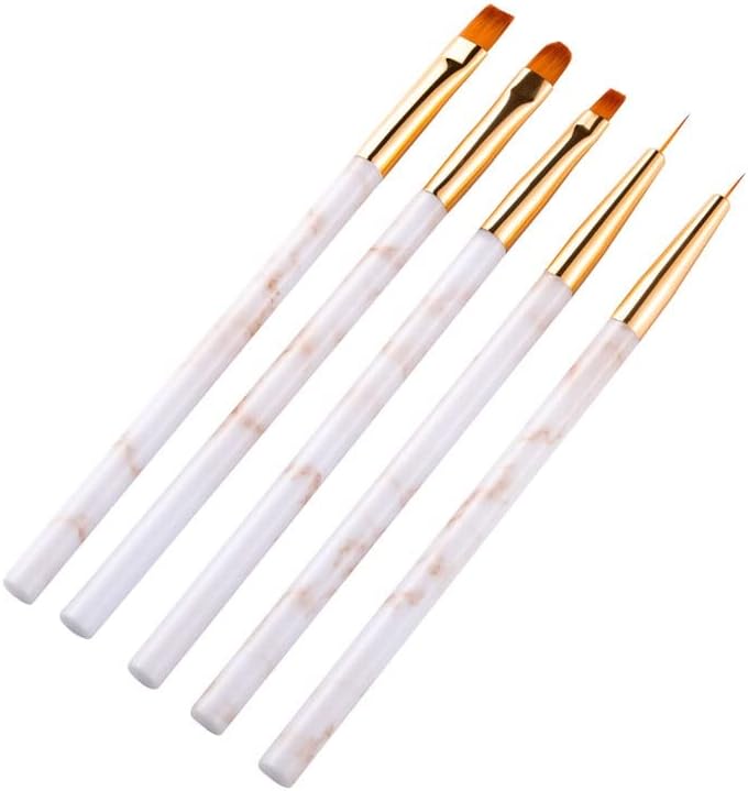 N/A UNID BRIVE ARTE PLÁSTICA PLÁSTICO DE PENHO DE FLOR DA PARTIMAGEM POLITO DE PINTURA DE PINTURA DE PINTURA DE PINTURA MANICURE 5PCS/Set Tools