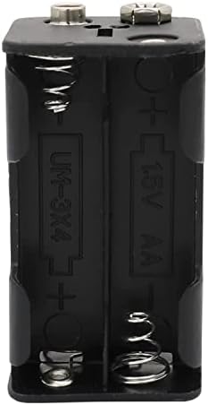 Porte de bateria espessada de 6set para 4 x AA com conector de snap padrão e fio de alojamento de plástico rígido