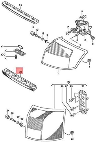 Kimiss 3rd Brake Light, LED Hight Mount Stop Light Red Terceira lâmpada de parada 8E9 945 097 Substitui o ajuste para A4/S4