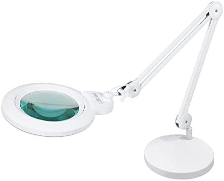 Lâmpada de ampliação de LEDs bifocais de LEATFI XL, lente acrílica de 7 polegadas, 1.600 lúmens, ampliação de 5D